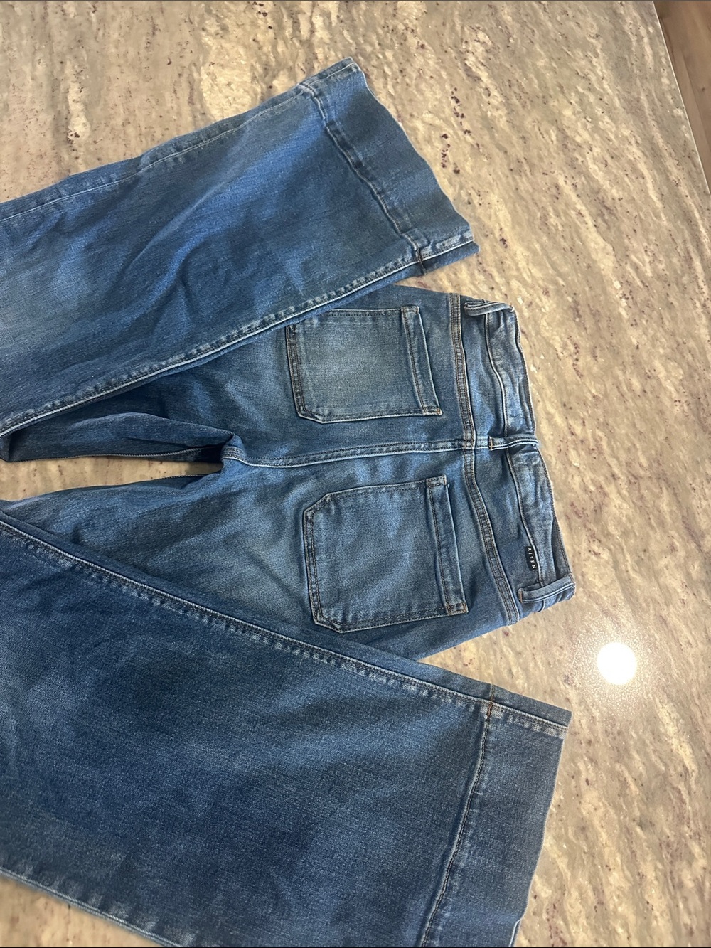 Women's Blue Wide-Leg Flare Jeans - Picture 2 of 4